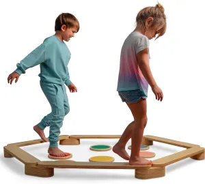 Avenlur Majesty Balance Beam for Kids - Toddler Stepping Stones and Connectors - Waldorf and Montessori Balance Board for Kids Ages 2 to 8 Years Old - Gymnastic Baby Obstacle Course