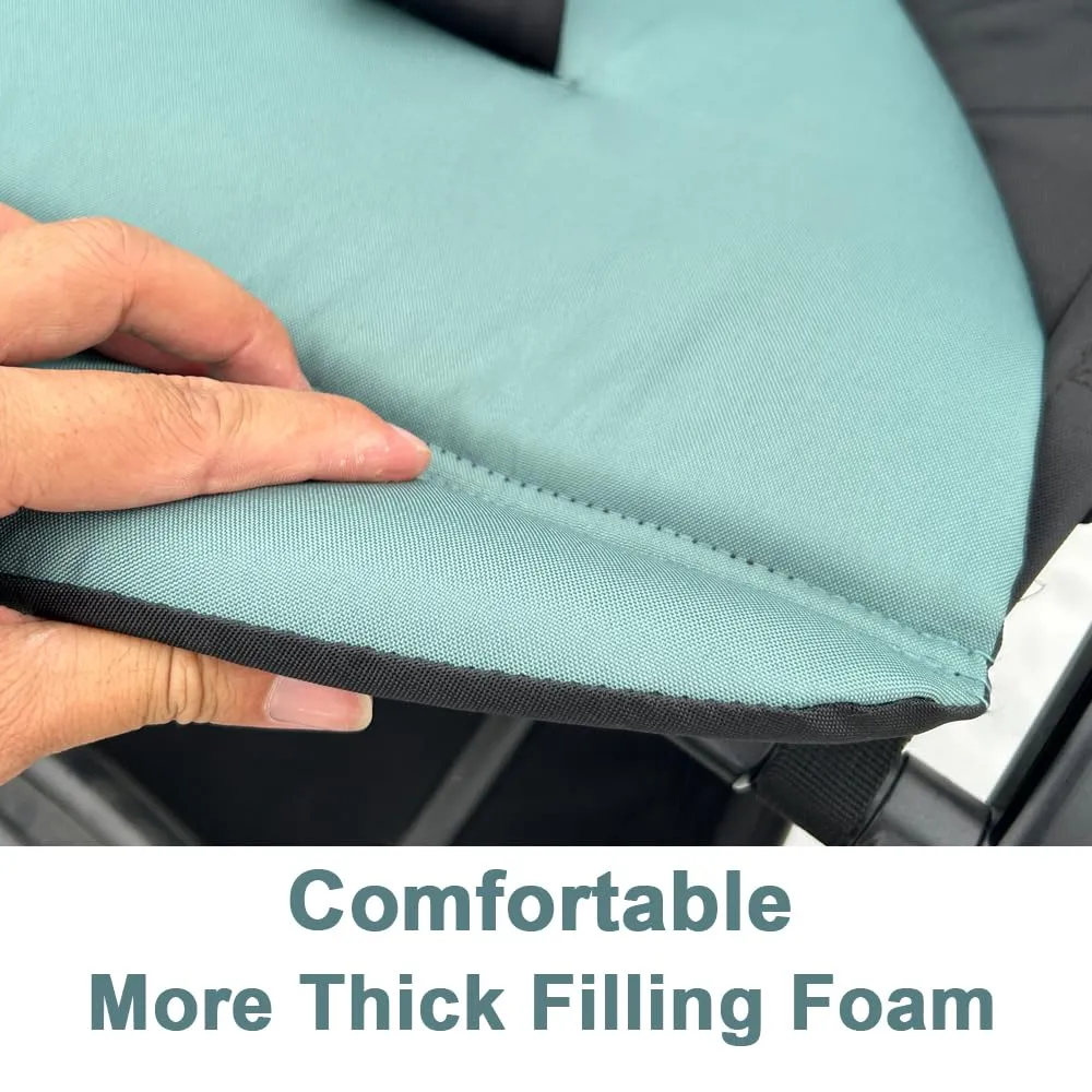 Baby Stroller Seat Cushion and Canopy Compatible with Babyzen YOYO 2 and YOYO , Pushchair Accessories Replacement Kit, Waterproof Double-Layer Fabric (Aqua Blue)