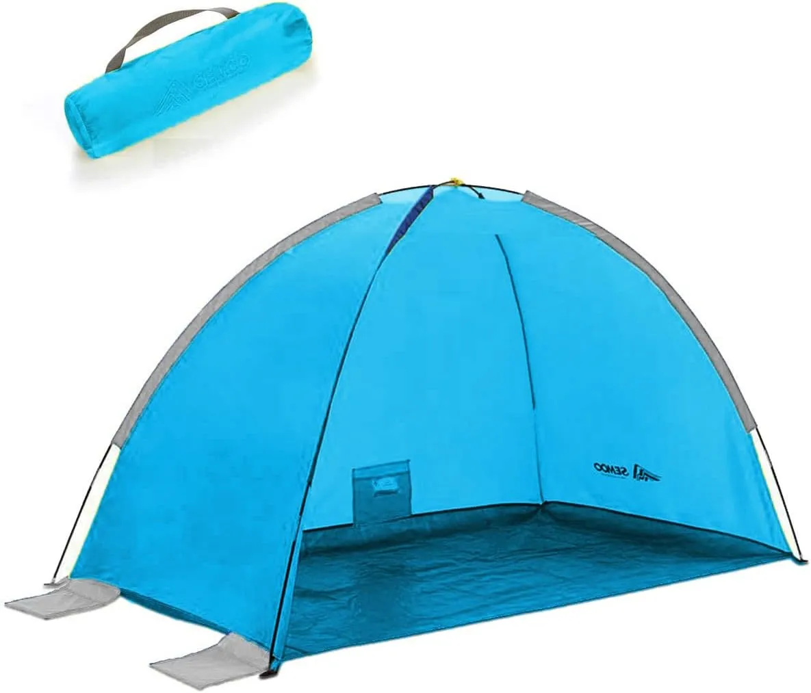 Beach Tent Sun Shelter, 2-3 Person Instant Beach Shade Umbrella Easy Set-up | Sun Shade Protection with SPF 50  UV Protection, Water-Resistant Beach Canopy for Fishing Hiking Camping