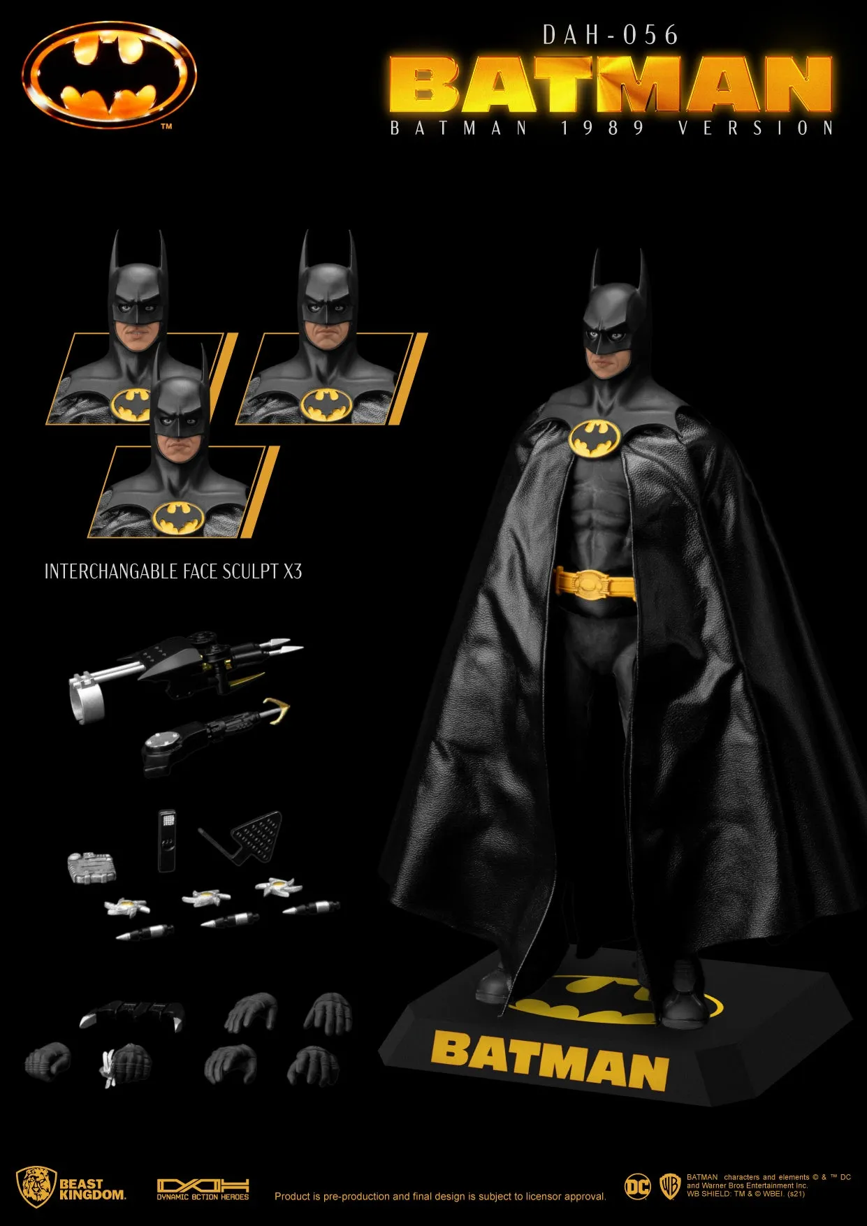 Beast Kingdom DAH-056 Batman 1989: Batman Dynamic 8ction Heroes Action Figure