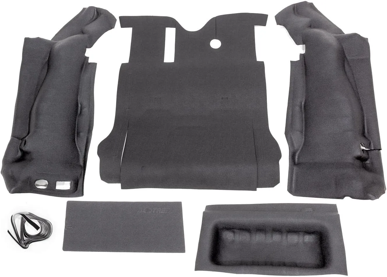 Bedrug - Jeep Bedtred | 2007 - 2010 Jeep Wrangler JK UNLTD 4 Door, Cargo Liner w/ Tailgate & Tub Liner | Grey - 5 pc. | BTJK07R4