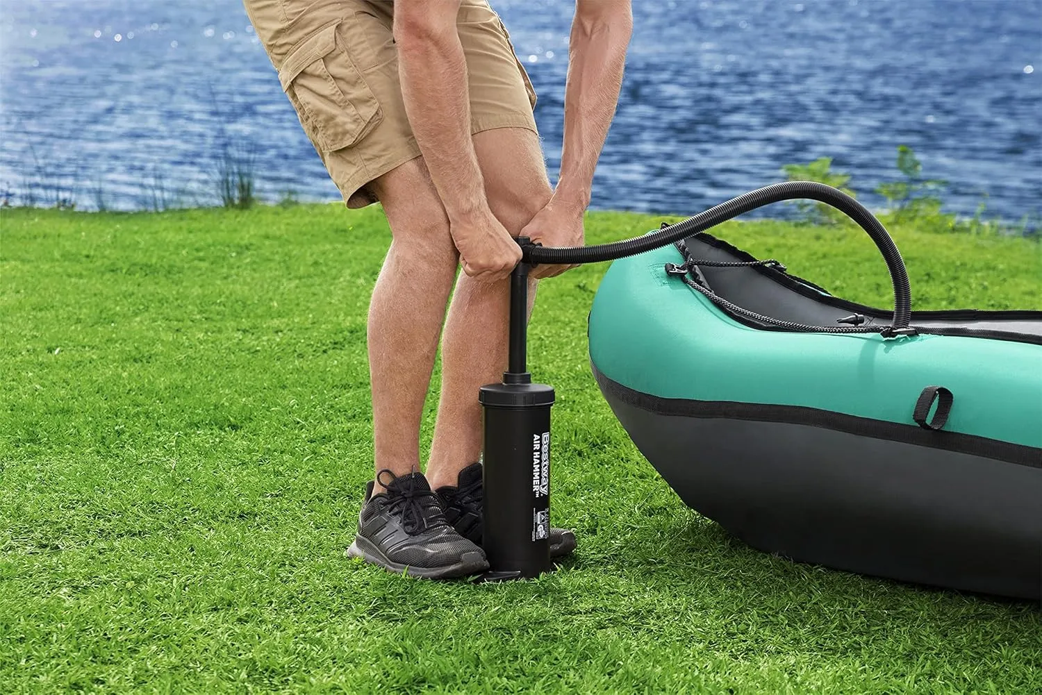 Bestway Hydro Force Inflatable Kayak Set | Includes Seat, Paddle, Hand Pump, Storage Carry Bag | Great for Adults, Kids and Families