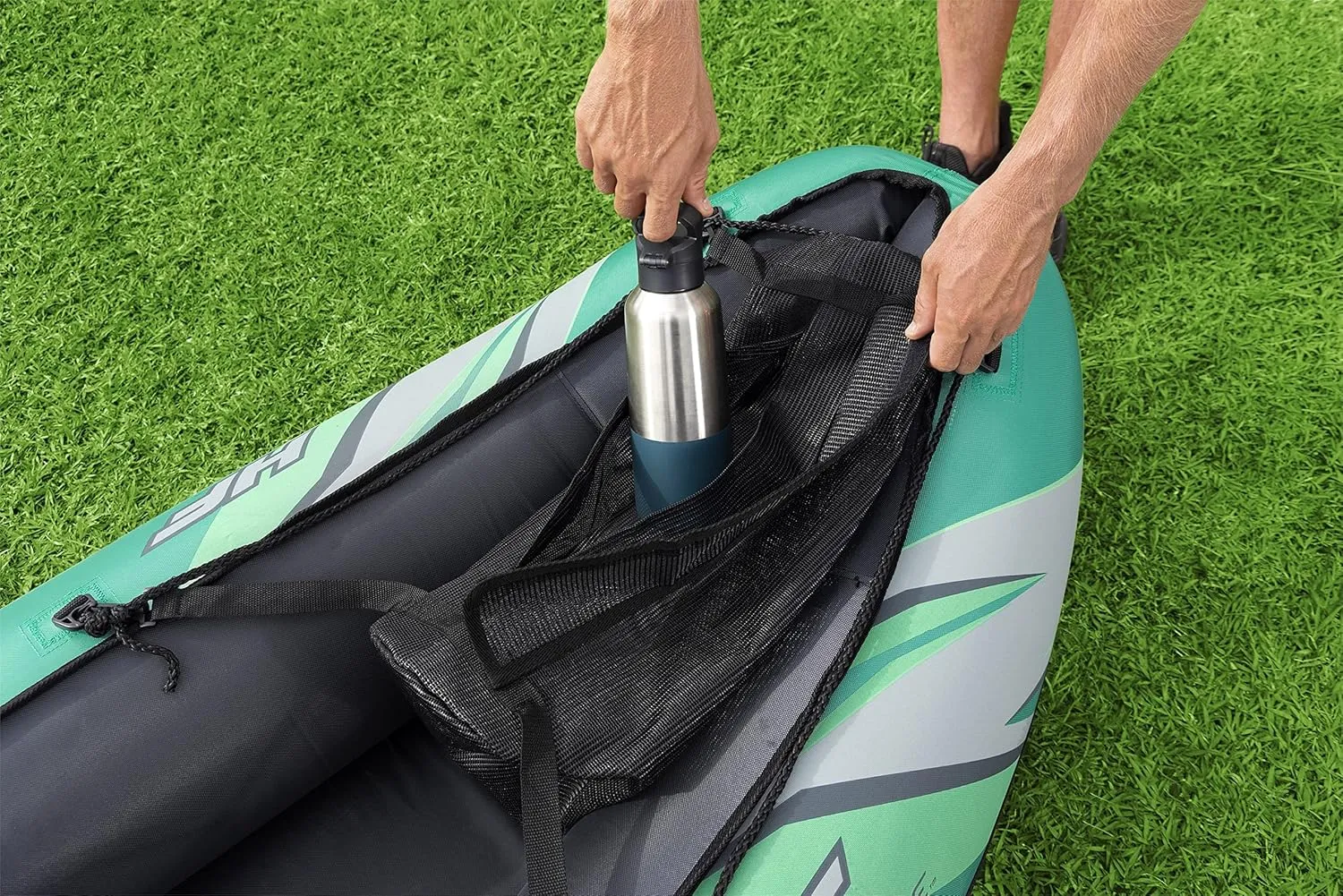 Bestway Hydro Force Inflatable Kayak Set | Includes Seat, Paddle, Hand Pump, Storage Carry Bag | Great for Adults, Kids and Families