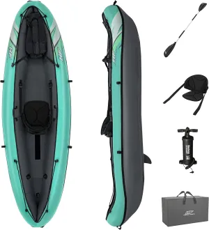 Bestway Hydro Force Inflatable Kayak Set | Includes Seat, Paddle, Hand Pump, Storage Carry Bag | Great for Adults, Kids and Families