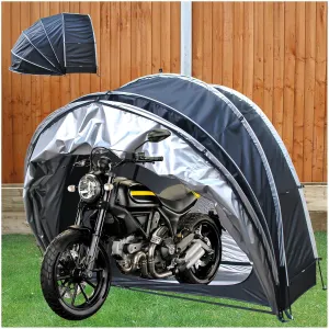 Bike Tent Outdoor Storage Waterproof Hanging 2 in 1 Bike Storage Shed Protect Against Wind, Rain, Snow, Dust Motorcycle Shelter Bike Storage,Black