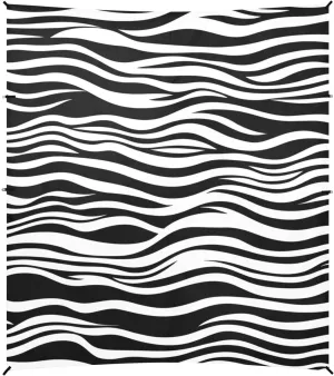 Black White Waves Beach Tent UPF50  Protection Waterproof Large Sun Shade with Sandbags & Sand Shovel for Camping, Picnics, Backyard