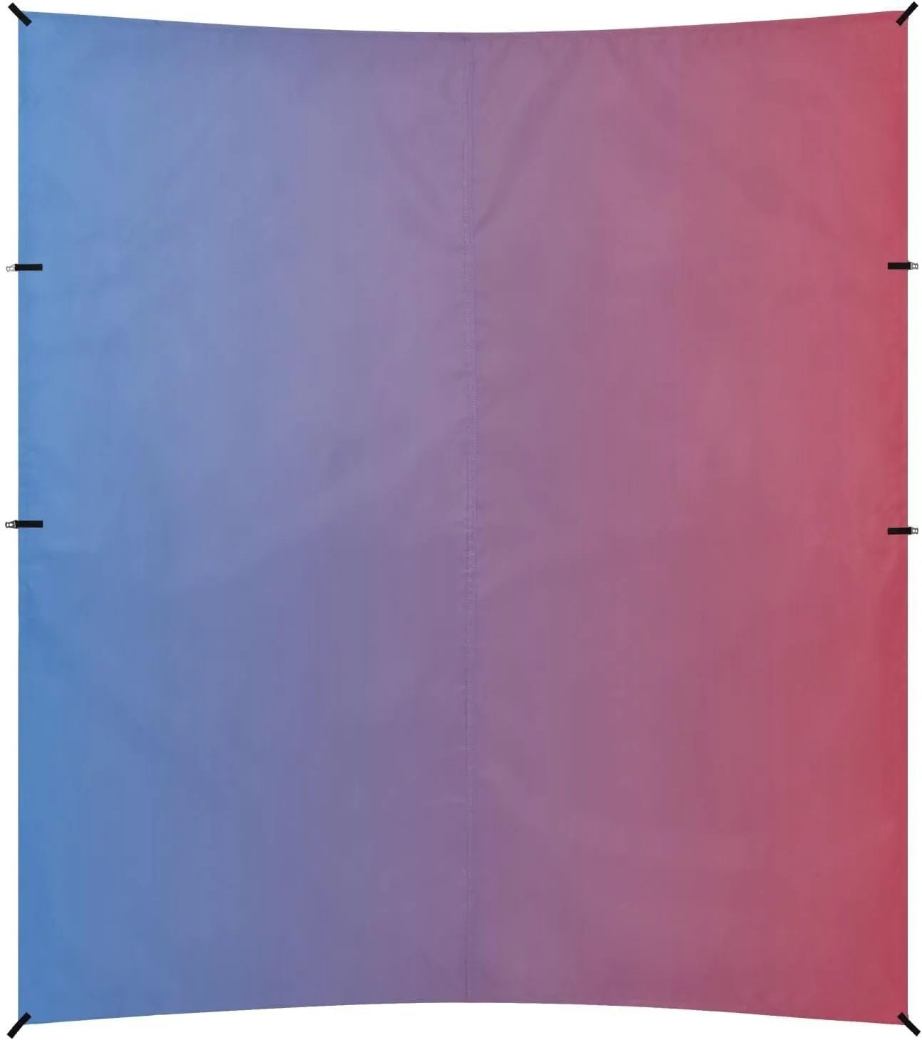 Blue Red Gradient Foldable Beach Tent UPF50  Easy Setup Portable Sun Shelter with Sandbags, Sand Shovel, Poles for Camping, Picnics, Backyard