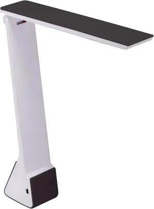 Bostitch Office KT-VLED1810-BLK Powered Rechargeable Battery LED Desk Lamp, 3 Color Temperatures, Flip Open, Black
