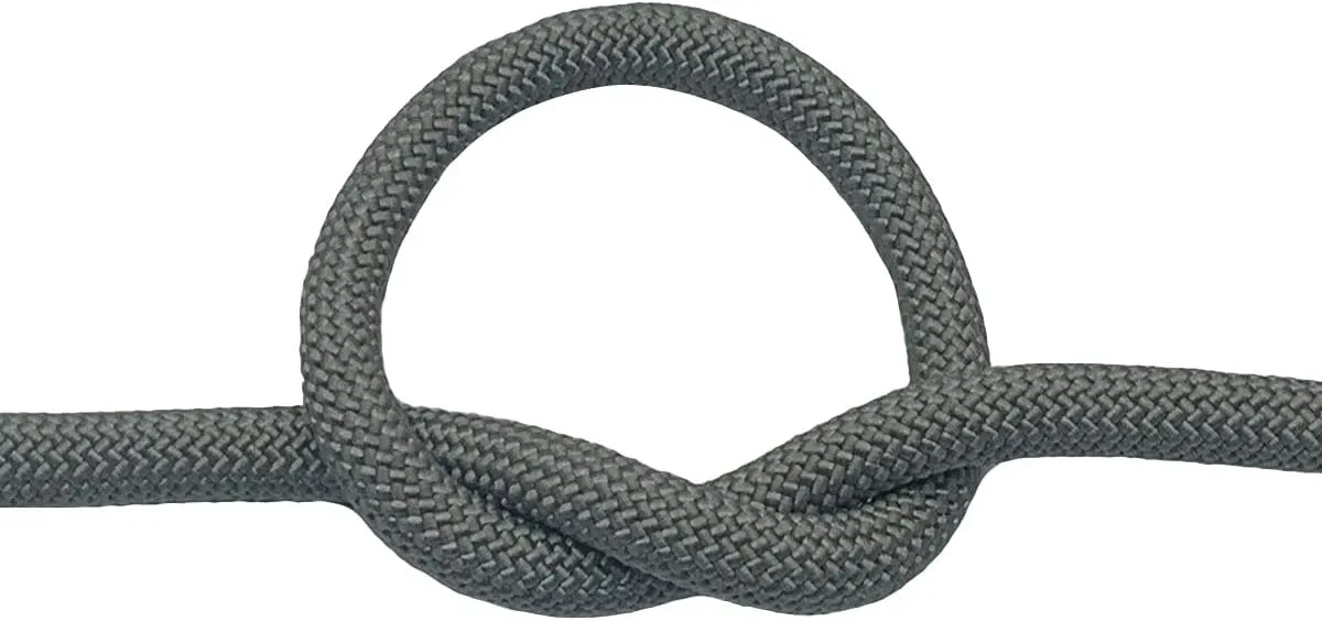 Braided Polyester Arborist Rigging Rope (3/8 inch X 100 feet) High Strength Outdoor Rope for Tree Climbing Hiking Camping Swing, Gray
