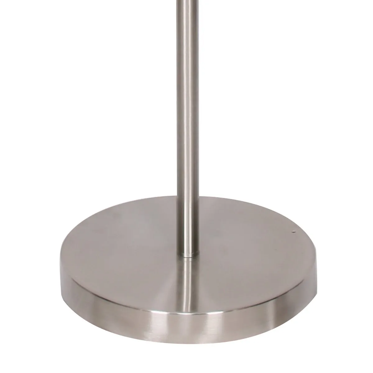 Brushed Nickel Height-Adjustable Metal Floor Lamp