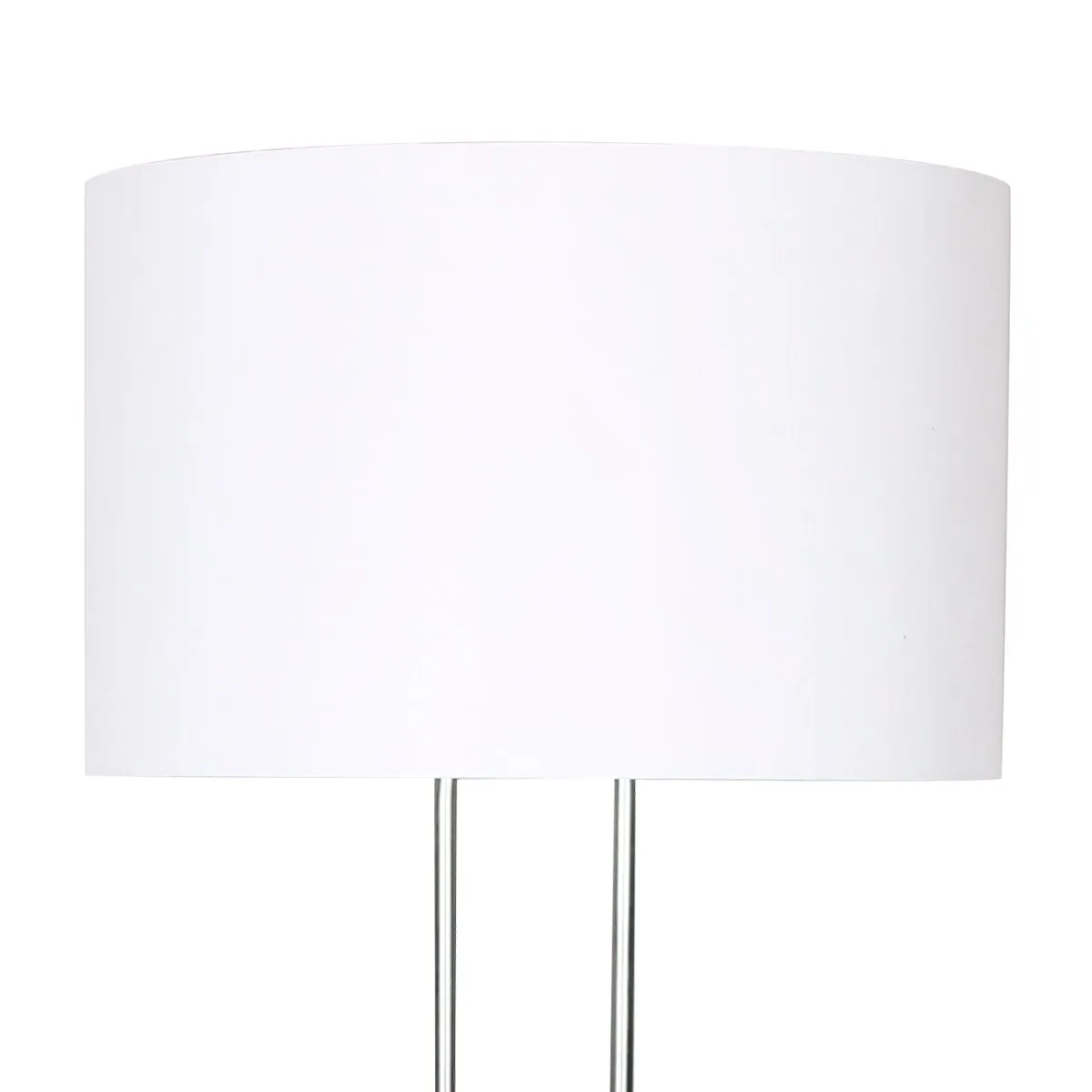 Brushed Nickel Height-Adjustable Metal Floor Lamp