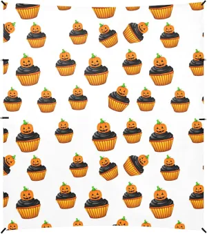 Burbuja Halloween Cupcakes Beach Canopy Windproof Beach Tent Sun Shade with 4 Sandbags & Sand Shovel, Portable Sun Shelter for Family Camping Picnic