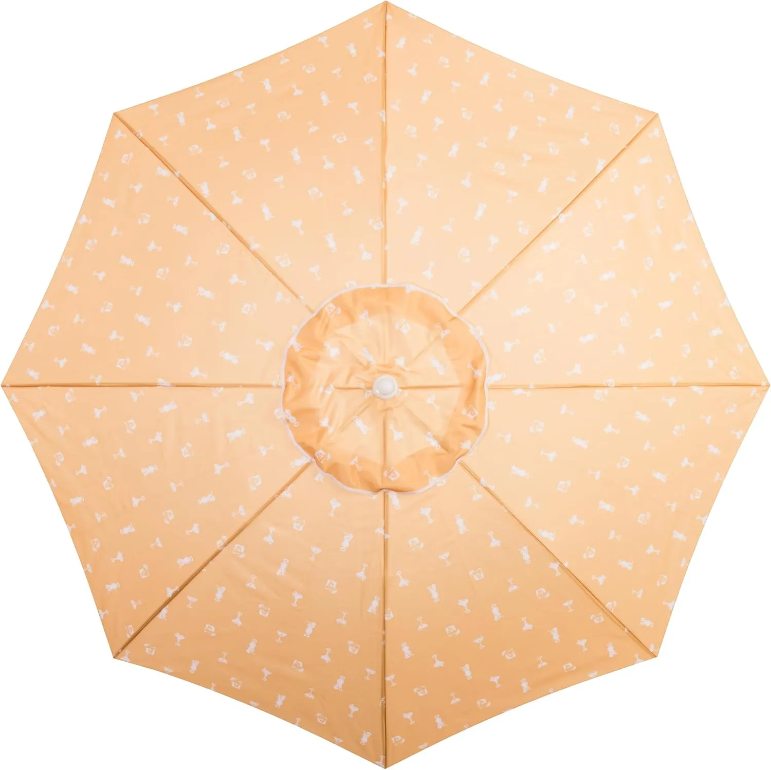 Business & Pleasure Co. Margaritaville Manana Umbrella - 6.5' Beach Umbrella Sand Anchor, 7' Tall Telescopic Aluminum Pole, UPF 50 