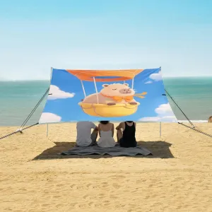 C Flying by Balloon Beach Camping Tent Sun Shelter for Whole Family, Beach Shade Canopy with UPF50  UV Protection,Easy Set Up and Carry,Outdoor Shade for Trips, Fishing, Backyard Fun Picnics