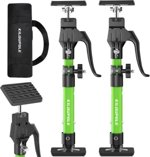 Cabinet Jack Support Pole, 15.8-23.6 Inches Steel Telescopic Quick Support Rod, Third Hand Tool Support System, Drywall Jack, Cargo Bars, 200 LB Capacity, 2-Pack