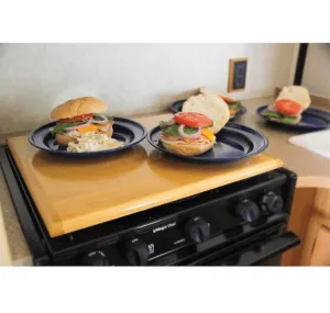 Camco 43521 Oak Accents™ Stove Top Cover; 19-5/8" x 17-1/2"; Oak Finish