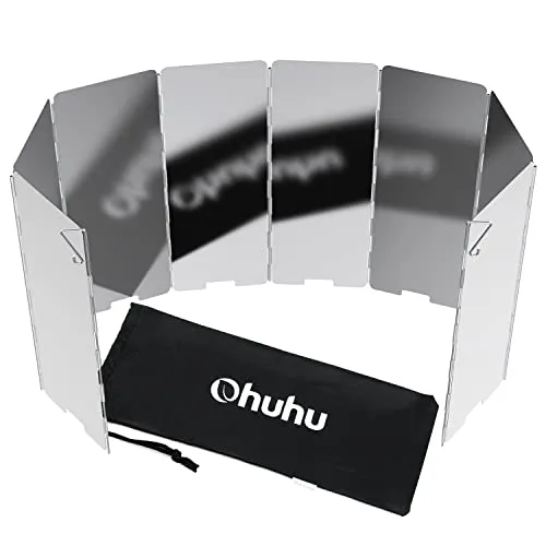 Camp Stove Windscreen,8/10/12 Plates Aluminum Folding Portable Camping Stove