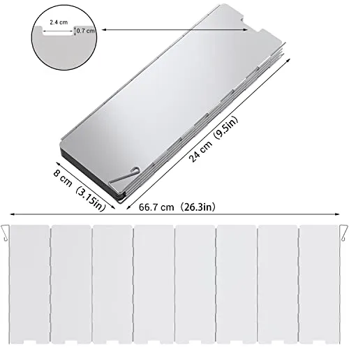 Camp Stove Windscreen,8/10/12 Plates Aluminum Folding Portable Camping Stove