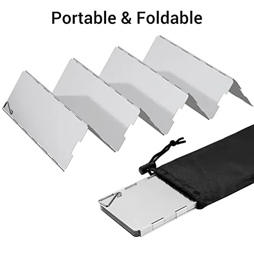 Camp Stove Windscreen,8/10/12 Plates Aluminum Folding Portable Camping Stove
