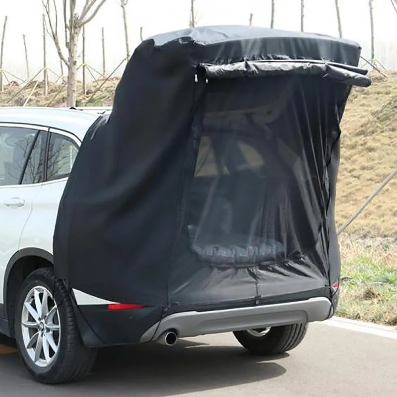 Camper Shade Awning Canopy with Complete Kits for Audi e-tron/Q4 e-tron/Q8 e-tron/Cabriolet/Coupé, Waterproof UV Protection, Easy Set Up, Ultra-Durable Camping Tent,3 Style 3-A Black
