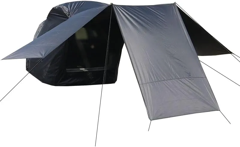 Camper Shade Awning Canopy with Complete Kits for Audi e-tron/Q4 e-tron/Q8 e-tron/Cabriolet/Coupé, Waterproof UV Protection, Easy Set Up, Ultra-Durable Camping Tent,3 Style 3-A Black