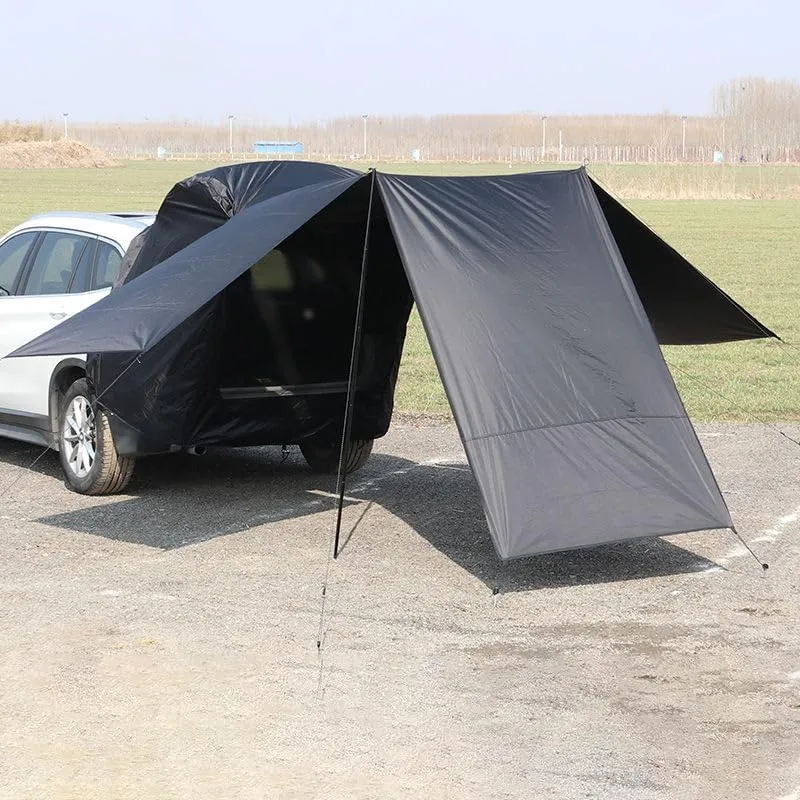 Camper Shade Awning Canopy with Complete Kits for Audi e-tron/Q4 e-tron/Q8 e-tron/Cabriolet/Coupé, Waterproof UV Protection, Easy Set Up, Ultra-Durable Camping Tent,3 Style 3-A Black