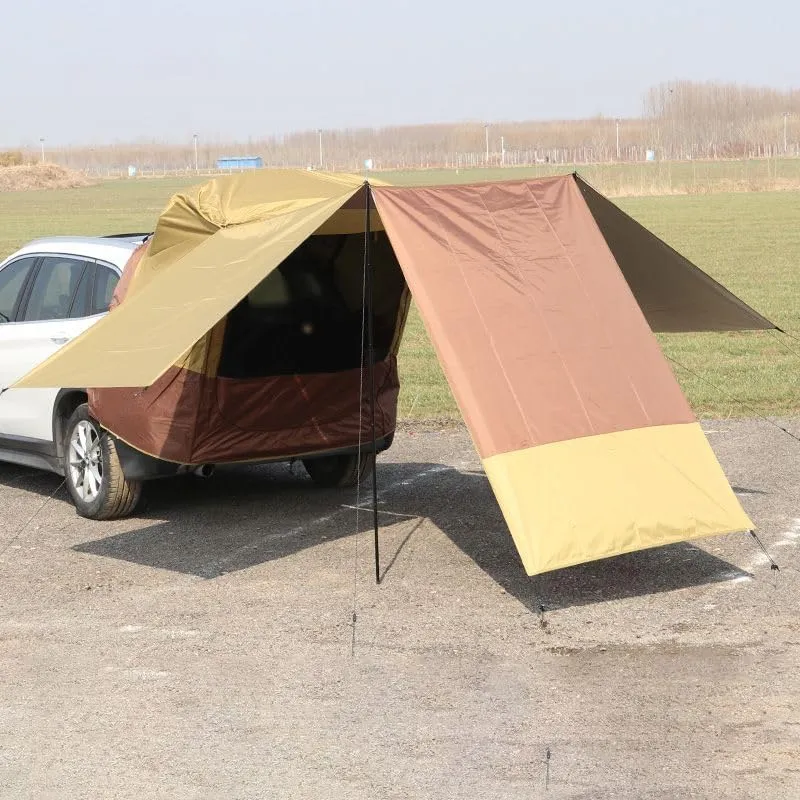 Camper Shade Awning Canopy with Complete Kits for Lancia Kappa/Prisma/Thema/Voyager/Y10/Fulvia, Waterproof UV Protection, Easy Set Up, Ultra-Durable Camping Tent,3 Style 3-B Khaki