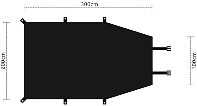 Camper Shade Awning Canopy with Complete Kits for Opel Agila/Ascona/Commodore/Kadett/Kapit?n/Manta, Waterproof UV Protection, Easy Set Up, Ultra-Durable Camping Tent,B Black-2 300 * 200 * 100cm