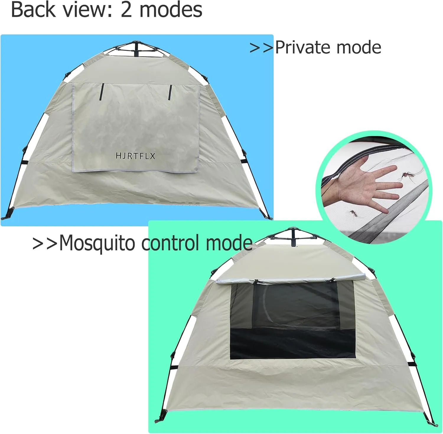 Camping Tent, 2/3 Person Dome Tent with Snag-Free Poles for Easy Setup in Under 10 Mins, Included Rainfly Blocks Wind & Rain, Tent for Camping, Festivals, Backyard, Sleepovers