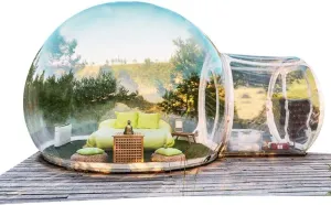 Camping Tent Transparent,Outdoor Inflatable Bubble Camping Tent,Clear Dome Camping Cabin with Quiet Air Blower DIY Outdoor Family Backyard Camping Stargazing