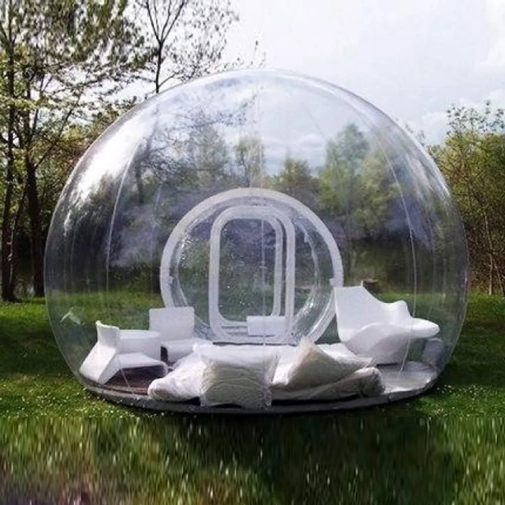 Camping Tent Transparent,Outdoor Inflatable Bubble Camping Tent,Clear Dome Camping Cabin with Quiet Air Blower DIY Outdoor Family Backyard Camping Stargazing