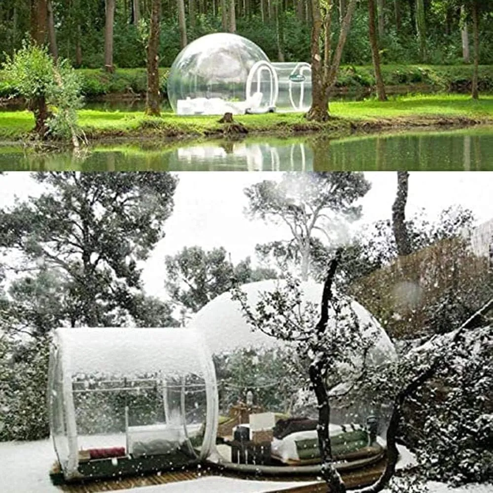Camping Tent Transparent,Outdoor Inflatable Bubble Camping Tent,Clear Dome Camping Cabin with Quiet Air Blower DIY Outdoor Family Backyard Camping Stargazing