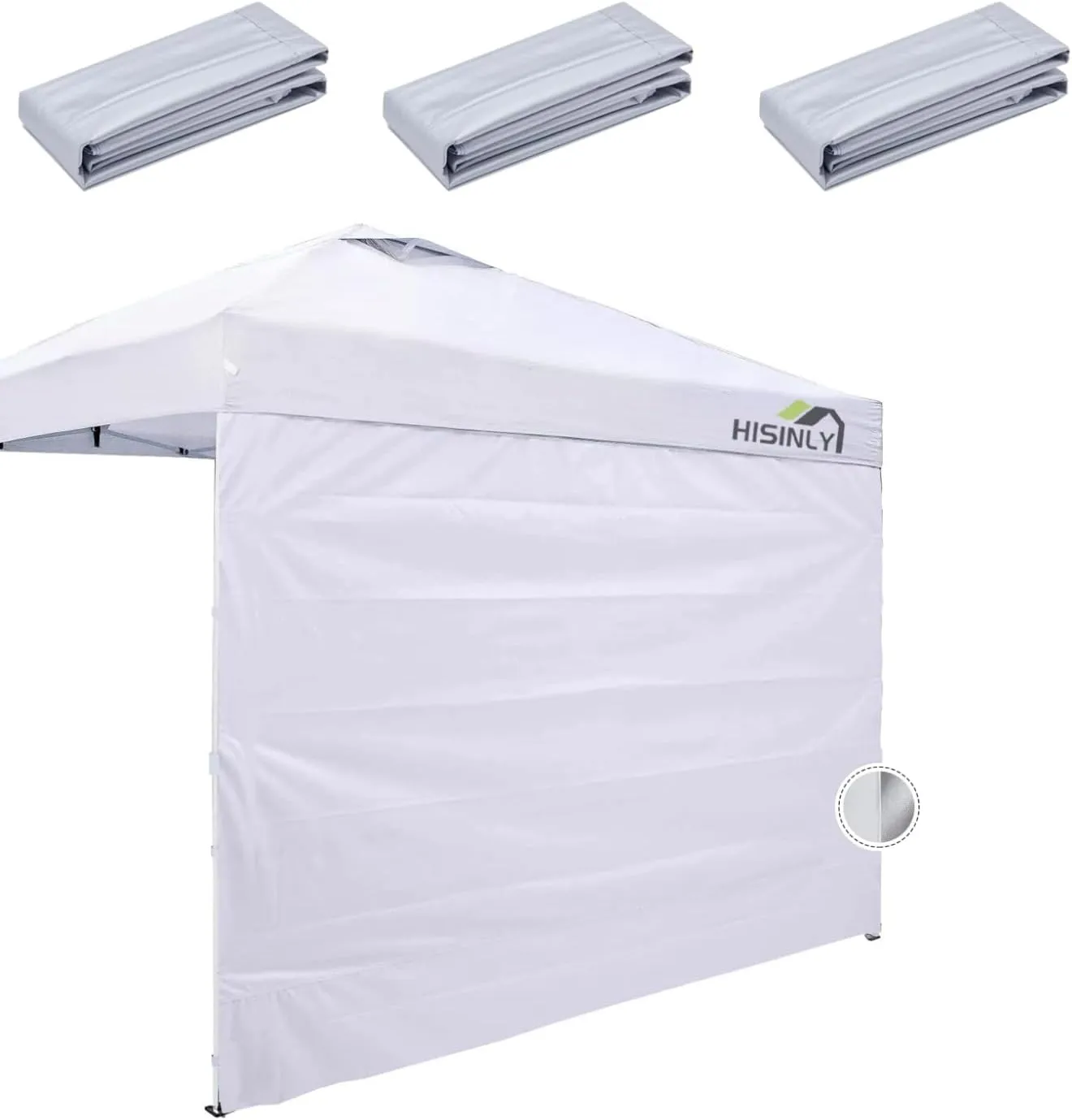 Canopy Sidewalls 10 * 10 ft 300D Sunwalls with Silver Coating UV Protection and Waterproof Oxford Cloth Suits Pop-up Tent/Instant Canopy/Commercial Canopy (Sidewall Only)