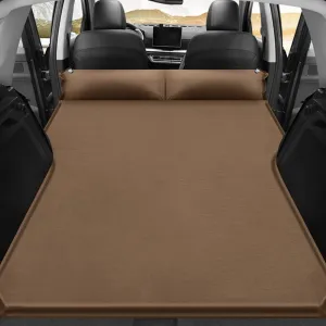 Car Inflatable Mattress for Hyundai Tucson Hybrid 2022-2024 Portable Air Sleeping Bed with Pillow Camping Travel Cot Inflatable Trunk Sleeping Pad,Brown