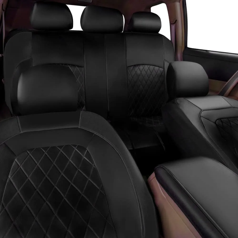 Car Seat Cover Sets for Ford Escape 2008-2022,Front Rear Covers Protector Waterproof Breathable Comfortable Full Surround Kit Airbag Compatible Accessories,Black