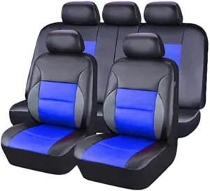 Car Seat Cover Sets for Holden Statesman,Front Rear Covers Protector Waterproof Breathable Comfortable Full Surround Kit Airbag Compatible Accessories,Blue