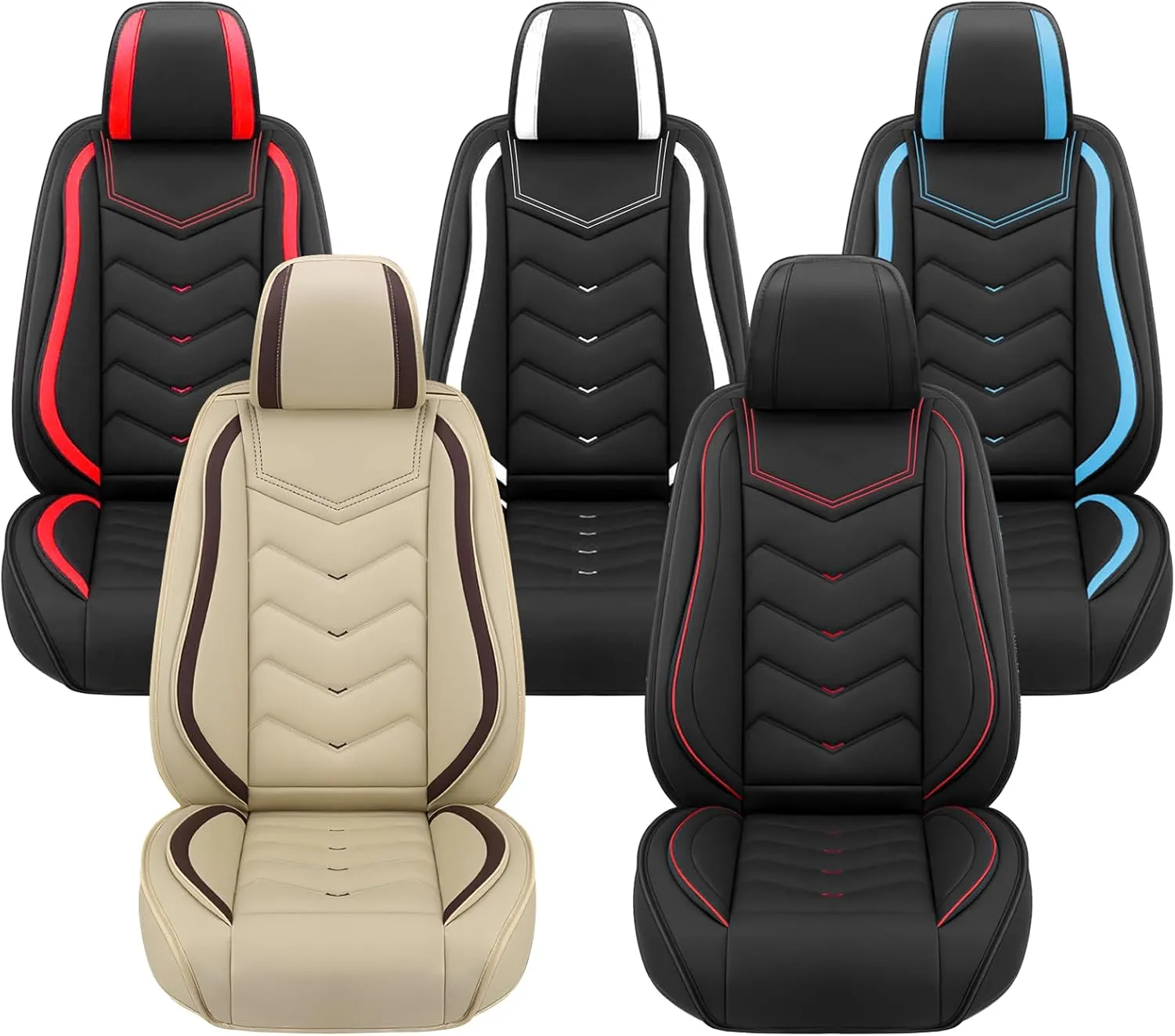 Car Seat Covers for Honda Accord 2000-2025, Premium Nappa Leather Car Seat Cover, Stylish Sport Seat Covers， Automobile Seat Cover Sets.(Standard 2 Seats/Beige)