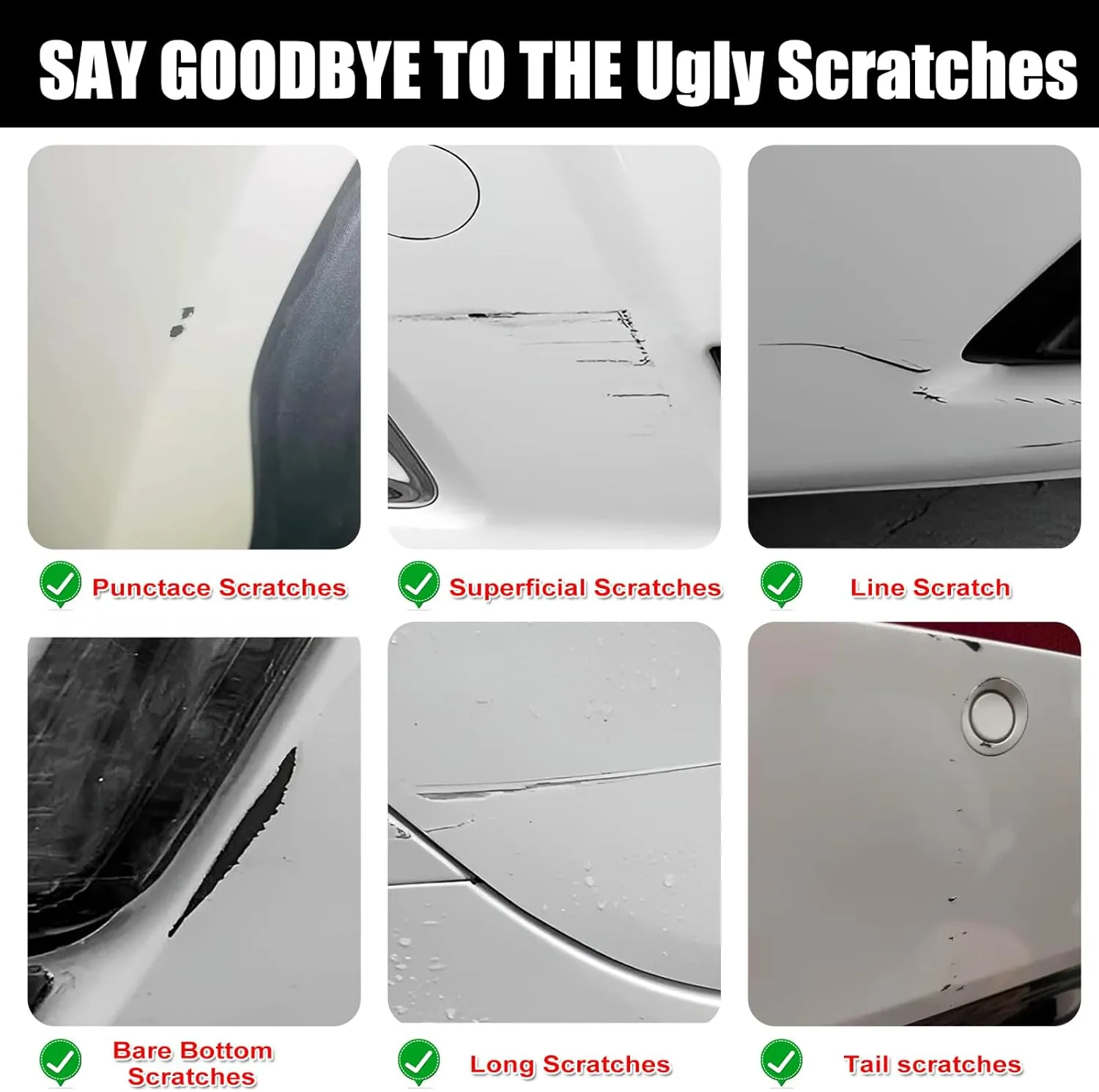 Car Touch Up Paint(Glacier White Metallic(LS9R/2Y)) for Audi, Car Paint Scratch Repair Kit, Quick & Easy Solution to Repair, 2 in 1 Scratch Remover Pen with Color-Matched