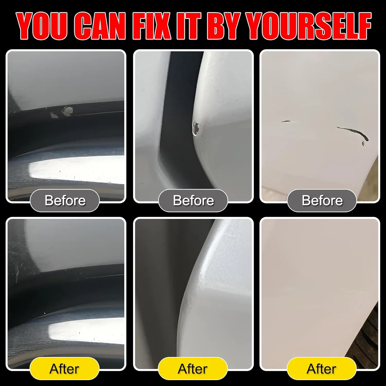 Car Touch Up Paint(Glacier White Metallic(LS9R/2Y)) for Audi, Car Paint Scratch Repair Kit, Quick & Easy Solution to Repair, 2 in 1 Scratch Remover Pen with Color-Matched
