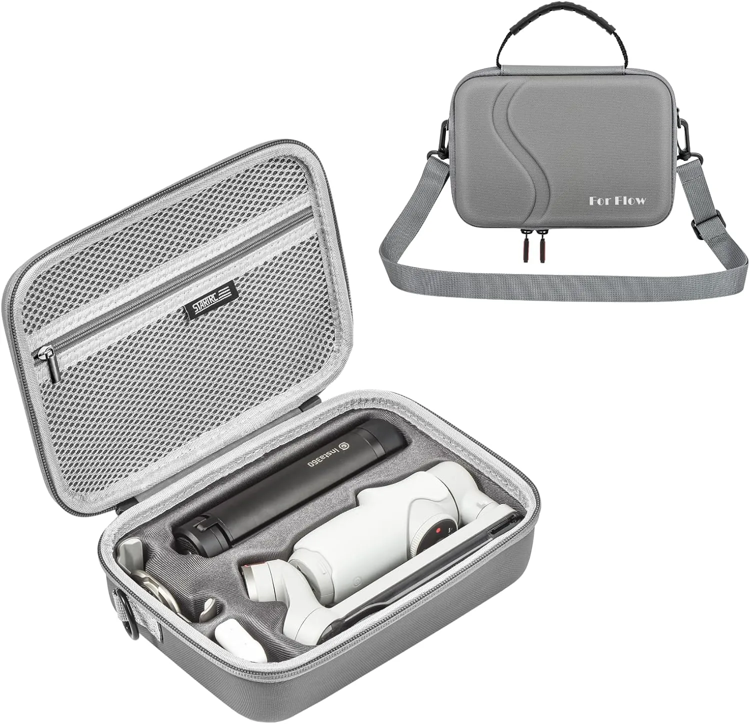 Carrying Case for Insta360 Flow Pro / Insta360 Flow, Hard Shell Bag Travel Case for Insta360 Flow Creator Kit/Pro Tripod Kit AI-Powered Smartphone Stabilizer Gimbal Accessories