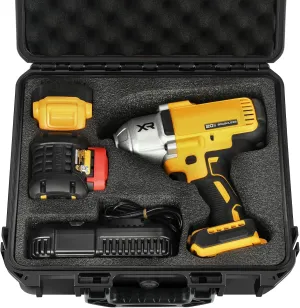Case for Dewalt Impact and Torque Wrench - Waterproof Hard Tool Box for Dewalt Set, Power Tool Combo Kit Bag for Atomic 20V 2/1 3/4 3/8 Inch Cordless Torque Wrenches/Battery/Charger (Case Only)