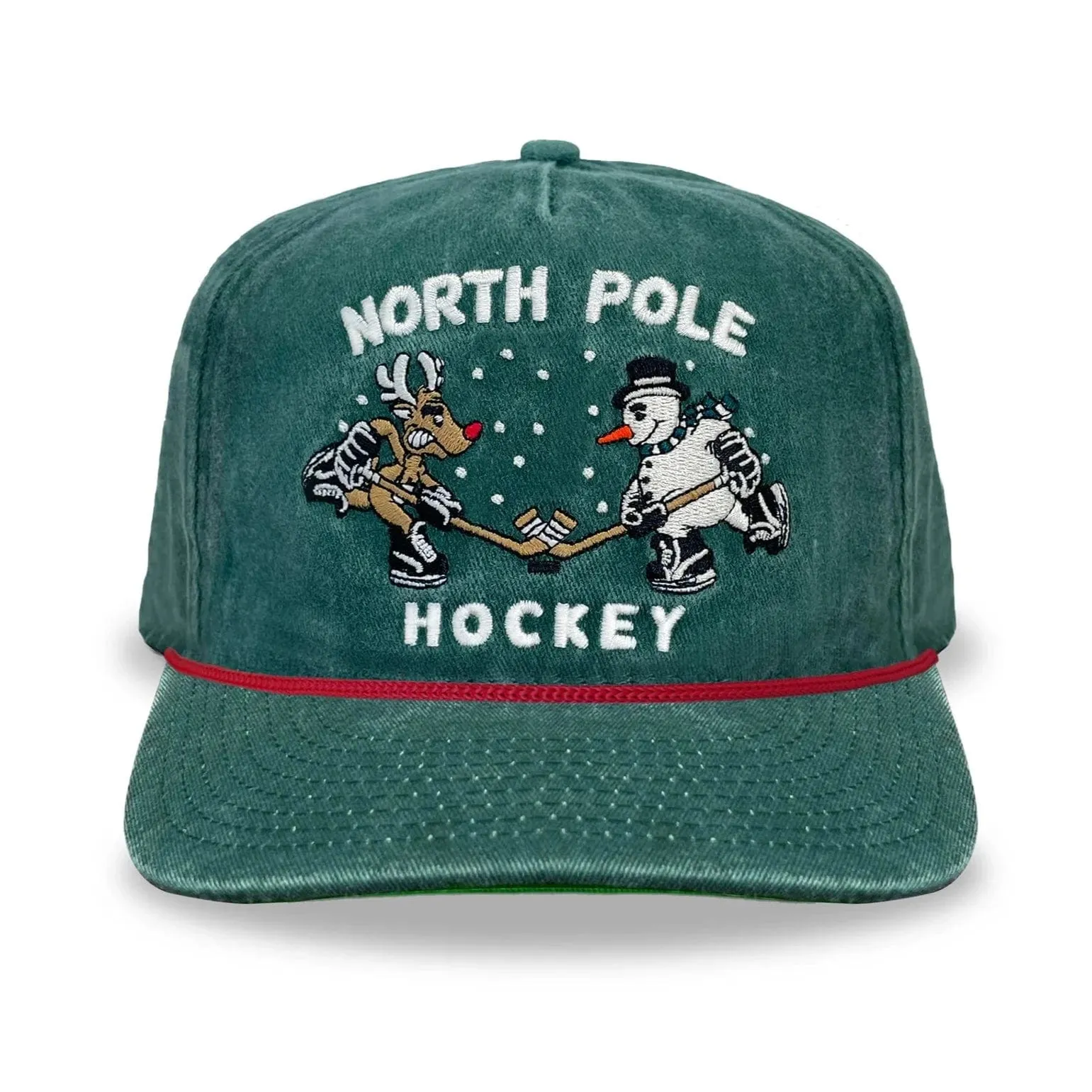 Celly Hockey North Pole Hockey Snapback Hat - Evergreen
