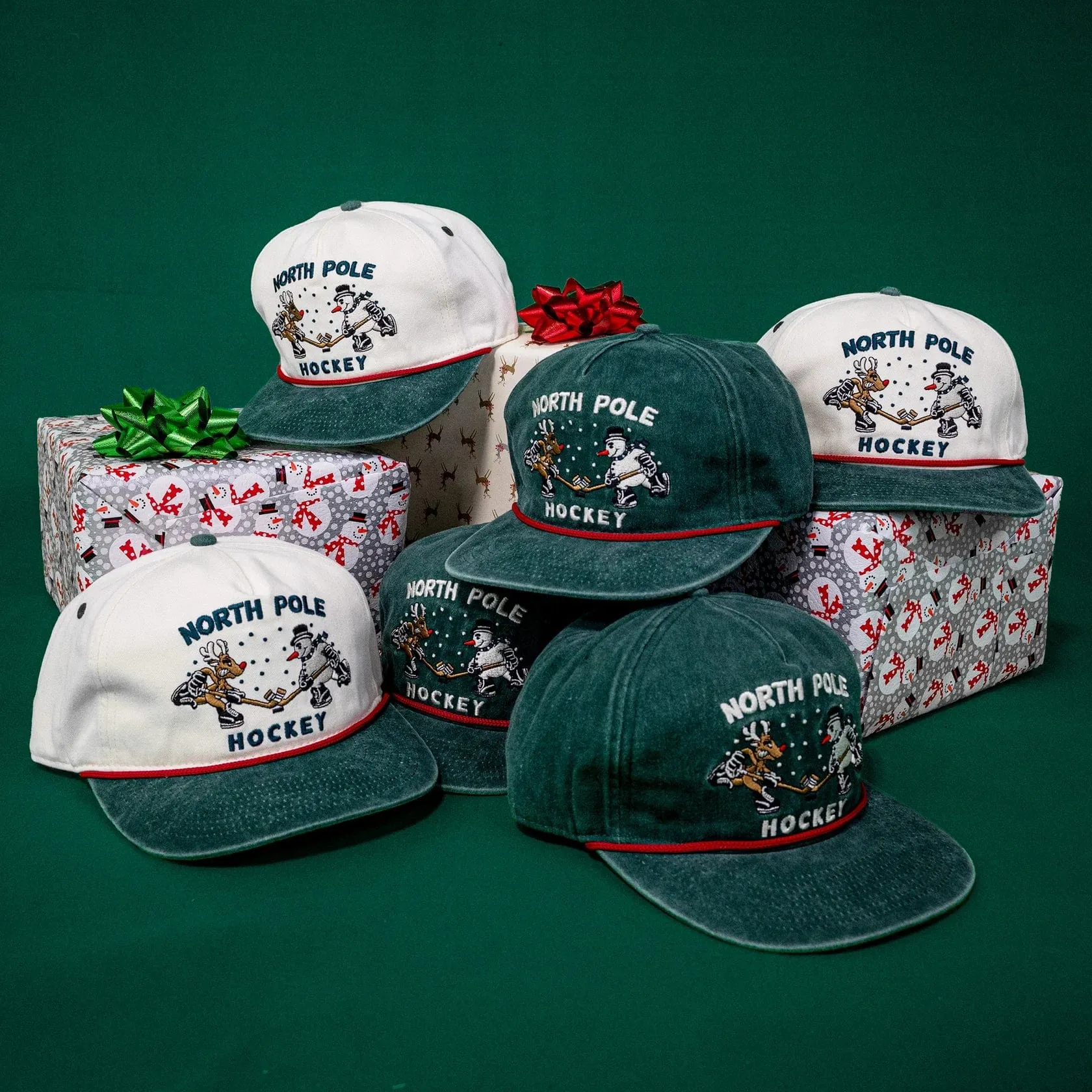 Celly Hockey North Pole Hockey Snapback Hat - Evergreen
