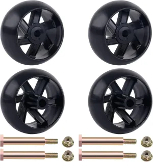CheeMuii 4 Pack Deck Gauge Wheels Kit Fit for Most 42" 46'' 48'' 50" 52'' and 54" Decks Replace for Husqvarna 532174873 589527301 for Cub Cadet 753-04856A for MTD 133957 174873 734-03058, etc