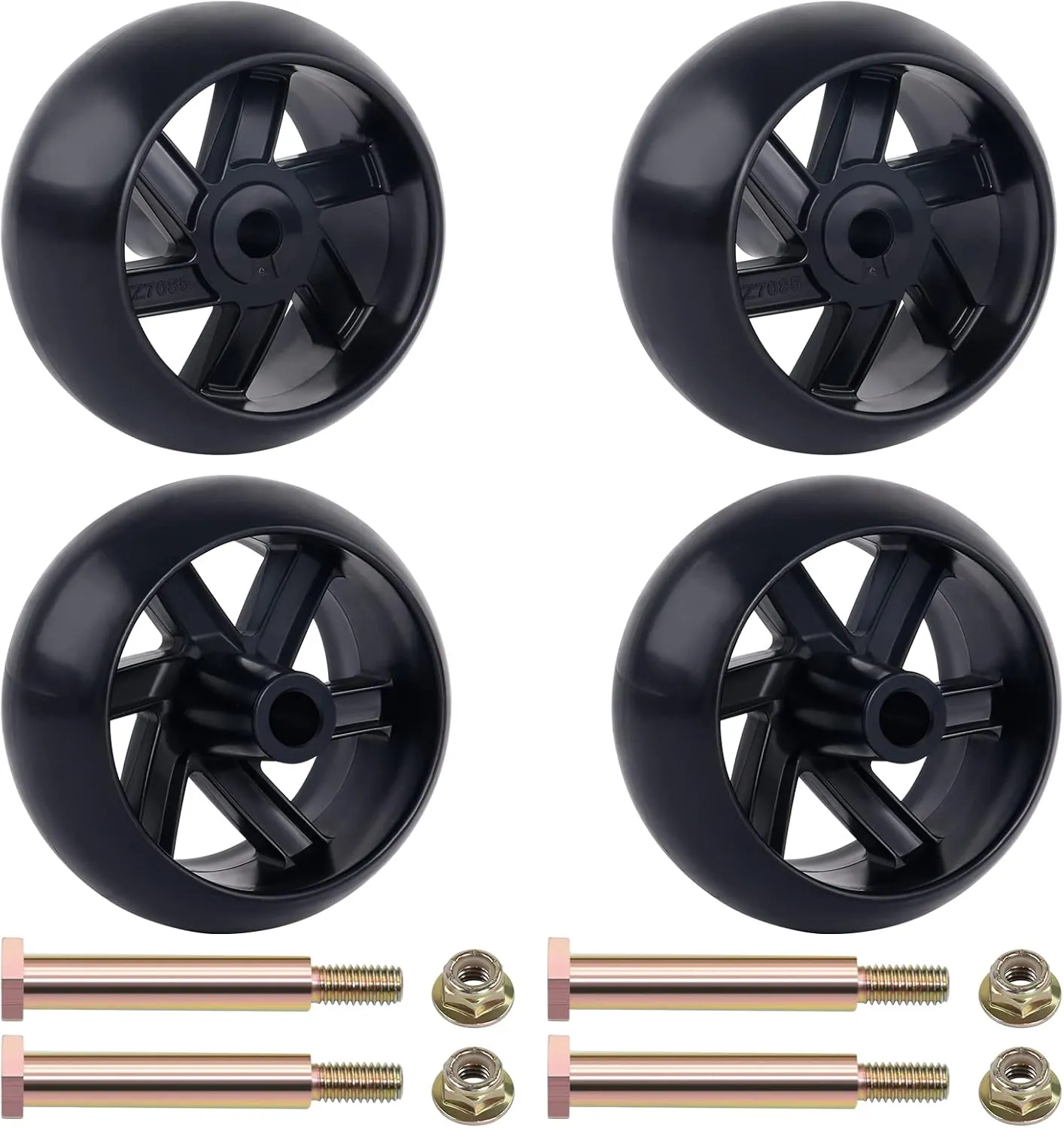 CheeMuii 4 Pack Deck Gauge Wheels Kit Fit for Most 42" 46'' 48'' 50" 52'' and 54" Decks Replace for Husqvarna 532174873 589527301 for Cub Cadet 753-04856A for MTD 133957 174873 734-03058, etc
