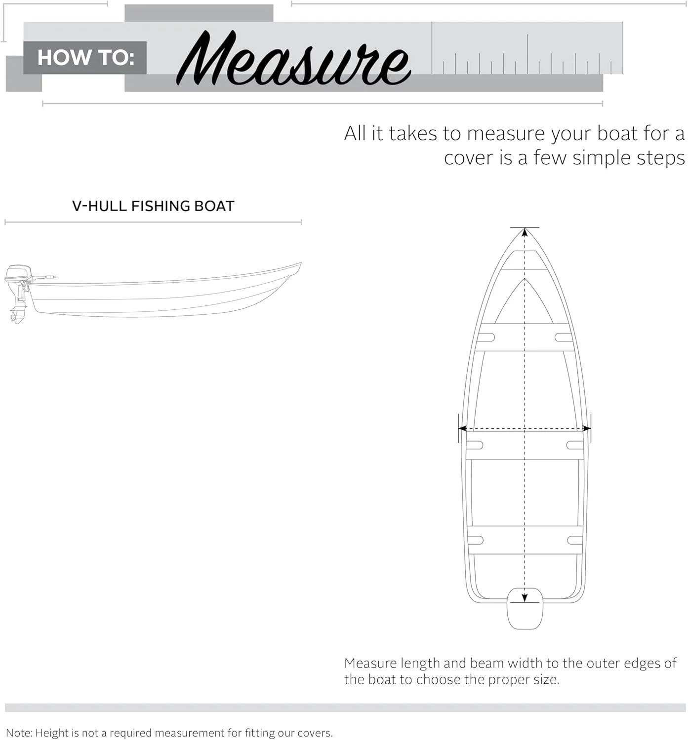 Classic Accessories StormPro Heavy-Duty Boat Cover, Fits boats 14 ft - 16 ft long x 75 in wide