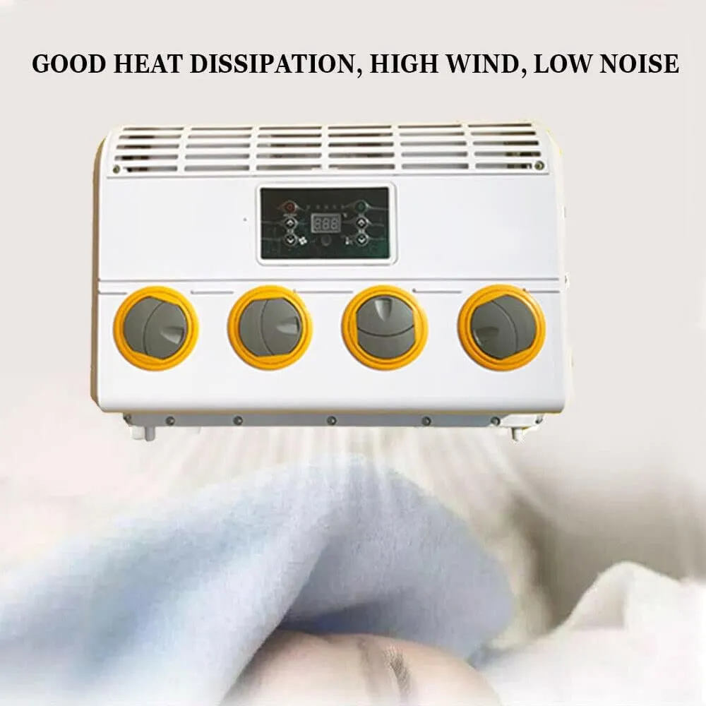 CNCEST 12v Air Conditioner RV Air Conditioner Kit Universal Electric A/C Unit for Cab Cooling - Portable Split AC with High 12000BTU for Caravan or Truck Cab Two Packages (Red 12V)