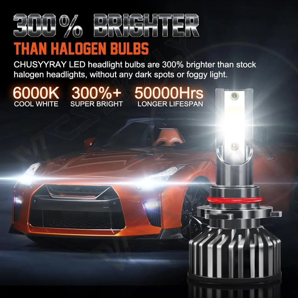 Compatible for 2003 2004 2005 2006 GMC Sierra 1500 Lights 2500HD 3500, Combo High Beam Low Beam Fog Light Bulbs Kit, Pack of 6