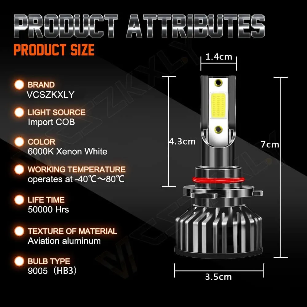 Compatible for 2003 2004 2005 2006 GMC Sierra 1500 Lights 2500HD 3500, Combo High Beam Low Beam Fog Light Bulbs Kit, Pack of 6
