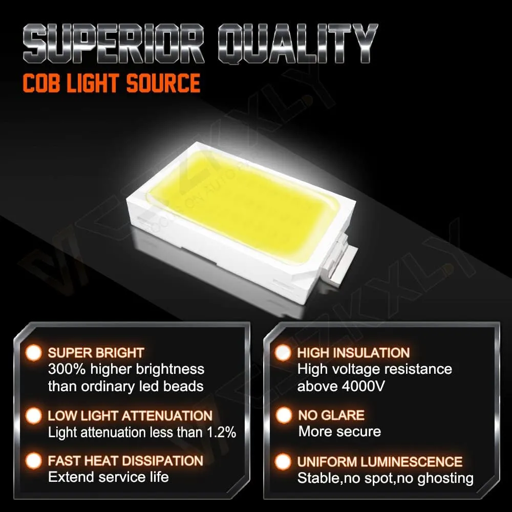 Compatible for 2003 2004 2005 2006 GMC Sierra 1500 Lights 2500HD 3500, Combo High Beam Low Beam Fog Light Bulbs Kit, Pack of 6